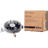 SilverStone SST-NT07-115X sistema de refrigeración para ordenador Conjunto de chips Enfriador 8 cm Negro, Metálico, Disipador de CPU Enfriador, 8 cm, 1200 RPM, 3400 RPM, 26 dB, 48 cfm