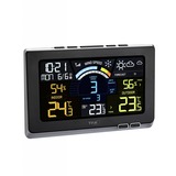 TFA 35.1140.01, Reloj de mesa negro/Plateado
