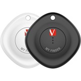 Verbatim My Finder Personal Buscador Negro, Blanco, Rastreador de seguimiento negro/blanco, Personal, Buscador, Negro, Blanco, Resistente al polvo, Resistente al agua, Acrilonitrilo butadieno estireno (ABS), Policarbonato (PC), IP66