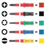 Wera Kraftform Kompakt VDE 17 extra slim 1 Tool Finder, 17 piezas, Destornillador rojo/Amarillo