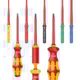 Wera Kraftform Kompakt VDE 17 extra slim 1 Tool Finder, 17 piezas, Destornillador rojo/Amarillo