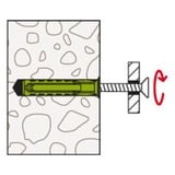 fischer Dübel SX Plus Green 10x50 S K, Pasador verde