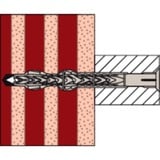 fischer Taco de vástago largo SXRL 8x80 T, Pasador gris claro