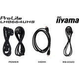 iiyama LH8664UHS-B3AG, Pantalla de gran formato negro (mate)
