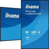 iiyama LH8664UHS-B3AG, Pantalla de gran formato negro (mate)