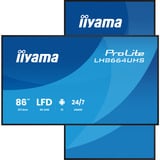 iiyama LH8664UHS-B3AG, Pantalla de gran formato negro (mate)