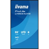 iiyama LH8664UHS-B3AG, Pantalla de gran formato negro (mate)