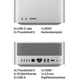 Apple Mac Studio M4 Max 2025, Sistema MAC plateado