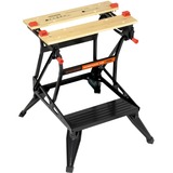 BLACK+DECKER WM536 Bancos de trabajo, Banco de trabajo negro/Marrón, Acero, Madera, Negro, 384 mm