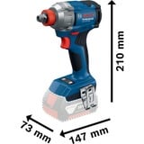 Bosch Atornillador de impacto inalámbrico GDX 18V-285 Professional, 18Volt, Tornillo de percusión azul