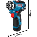 Bosch GSR 12V-35 FC PROFESSIONAL 1750 RPM 590 g Negro, Azul, Rojo, Taladro/destornillador azul/Negro, Taladro de pistola, Sin escobillas, Negro, Azul, Rojo, 1 cm, 1750 RPM, 3,2 cm