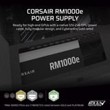 Corsair RM1000e Reacondicionado, Fuente de alimentación de PC negro