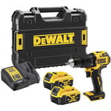 DEWALT Taladro atornillador percutor inalámbrico DCD709M2T-QW, 18 Voltios, Martillo atornillador amarillo/Negro