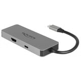 DeLOCK 87743 hub de interfaz USB 3.2 Gen 1 (3.1 Gen 1) Type-C Gris, Estación de acoplamiento gris, USB 3.2 Gen 1 (3.1 Gen 1) Type-C, HDMI, USB 2.0, USB 3.2 Gen 1 (3.1 Gen 1) Type-A, USB 3.2 Gen 1 (3.1 Gen 1) Type-C, MicroSD (TransFlash), MicroSDHC, MicroSDXC, SD, SDHC, SDXC, 3840 x 2160 Pixeles, Gris, Metal