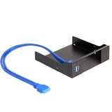 DeLOCK Marco de montaje metálico de 5,25″ para marco intercambiable Slim Bay, Bastidor de instalación 