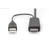 Digitus AK-330111-020-S, Cable negro