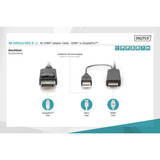 Digitus AK-330111-020-S, Cable negro