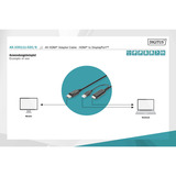 Digitus AK-330111-020-S, Cable negro