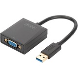 Digitus Adaptadores gráficos USB negro, 1920 x 1080 Pixeles