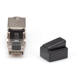 Digitus Conector de campo CAT.6a angular, STP con tapa antipolvo, Enchufe plateado