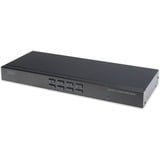 Digitus Conmutador Combo-KVM USB-PS/2, Switch KVM negro, SXGA, Montaje en rack, Negro