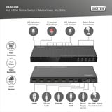 Digitus Conmutador Matricial HDMI / Multi-visor 4x2, Conmutador HDMI 