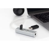 Digitus Hub USB tipo C de 3 puertos, Estación de acoplamiento plateado/blanco