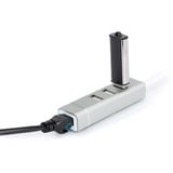 Digitus Hub USB tipo C de 3 puertos, Estación de acoplamiento plateado/blanco