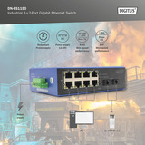 Digitus Industrial Gigabit Ethernet 8+2 puertos, Interruptor/Conmutador 