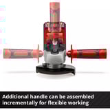 EINHELL Amoladora angular inalámbrica Power X-Change TC-AG 18/115 Li Kit, 18 Voltios rojo/Negro