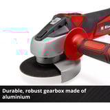 EINHELL Amoladora angular inalámbrica Power X-Change TC-AG 18/115 Li Kit, 18 Voltios rojo/Negro