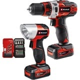 EINHELL Atornillador a batería TE-CD 12/1 +22+CL, 12 Voltios, Taladro/destornillador rojo/Negro
