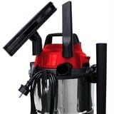 EINHELL TC-VC 1812 S 12 L Aspiradora cilíndrica Seca y húmeda 1250 W, Aspiradora en húmedo y en seco rojo, 1250 W, Aspiradora cilíndrica, Seca y húmeda, 12 L, 80 dB, Negro, Rojo, Plata