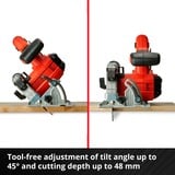 EINHELL TE-CS 18/150 Li-Solo, Sierra circular rojo/Negro