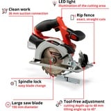 EINHELL TE-CS 18/150 Li-Solo, Sierra circular rojo/Negro
