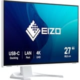EIZO FlexScan EV2740X-WT pantalla para PC 68,6 cm (27") 3840 x 2160 Pixeles 4K Ultra HD LCD Blanco, Monitor LED blanco, 68,6 cm (27"), 3840 x 2160 Pixeles, 4K Ultra HD, LCD, 5 ms, Blanco