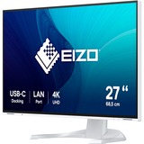 EIZO FlexScan EV2740X-WT pantalla para PC 68,6 cm (27") 3840 x 2160 Pixeles 4K Ultra HD LCD Blanco, Monitor LED blanco, 68,6 cm (27"), 3840 x 2160 Pixeles, 4K Ultra HD, LCD, 5 ms, Blanco