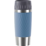 Emsa Easy Twist 360 ml Azul Acero inoxidable, Taza azul/Acero fino, Azul, Silicona, Acero inoxidable, Polipropileno (PP), 360 ml, 8,3 cm