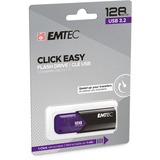 Emtec Click Easy unidad flash USB 128 GB USB tipo A 3.2 Gen 1 (3.1 Gen 1) Negro, Violeta, Lápiz USB violeta/Negro, 128 GB, USB tipo A, 3.2 Gen 1 (3.1 Gen 1), 20 MB/s, Sin tapa, Negro, Violeta