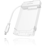 ICY BOX IB-AC703-C Carcasa de disco duro/SSD Translúcido, Blanco 2.5", Caja de unidades blanco/Transparente, Carcasa de disco duro/SSD, 2.5", Serial ATA III, Hot-swap, Conexión USB, Translúcido, Blanco