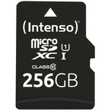 Intenso microSD Karte UHS-I Premium 256 GB Clase 10, Tarjeta de memoria negro, 256 GB, MicroSD, Clase 10, UHS-I, 90 MB/s, Class 1 (U1)
