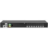 Inter-Tech AS-9108HA interruptor KVM Montaje en rack Negro, Switch KVM 4096 x 2160 Pixeles, 4K Ultra HD, Montaje en rack, Negro