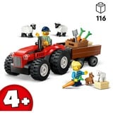 LEGO Tractor Rojo con Remolque y Oveja, Juegos de construcción Juego de construcción, 4 año(s), Plástico, 116 pieza(s), 260 g