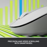 Logitech Signature M650 L, Ratón blanco, Izquierda, Óptico, Bluetooth, 4000 DPI, Blanco