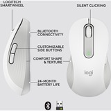 Logitech Signature M650 ratón Izquierda RF Wireless + Bluetooth Óptico 2000 DPI blanco, Izquierda, Óptico, RF Wireless + Bluetooth, 2000 DPI, Blanco