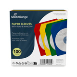 MediaRange BOX67 funda para discos ópticos 1 discos Azul, Verde, Rojo, Amarillo, Funda protectora Funda, 1 discos, Azul, Verde, Rojo, Amarillo, Papel, 120 mm, Resistente al polvo, A granel