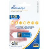 MediaRange USB Nano 8 GB, Lápiz USB azul