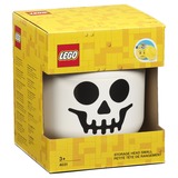 Room Copenhagen LEGO Storage Head "Esqueleto" mini, Caja de depósito blanco/Negro