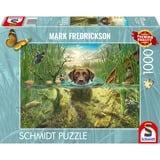 Schmidt Spiele Mark Fredrickson: Amor por los perros - labrador marrón en agua fresca, Puzzle 