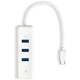 TP-Link UE300C Ethernet 1000 Mbit/s, Adaptador de red blanco, Alámbrico, USB Tipo C, Ethernet, 1000 Mbit/s, Blanco